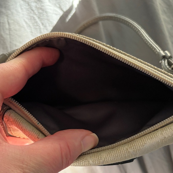 Coach Cream and Gray Wristlet Clutch - Picture 6 of 9